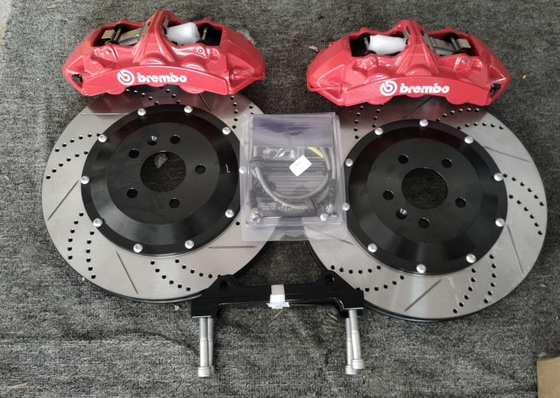 کیت های کالیپر ترمز قرمز با دیسک های 380 میلی متری مناسب برای آئودی A4B9 R19 Brembo GT6