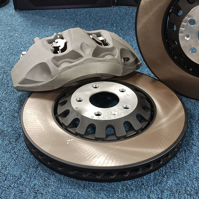 345mm 355mm 370mm کالیپر ترمز خودرو آلیاژ آلومینیوم 4 موقعیت