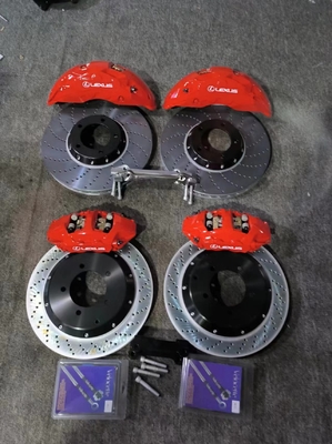 کیت های کالیپر ترمز دیسک های 420 میلی متری قرمز رنگ مناسب برای تویوتا Lx570 Brembo GT4