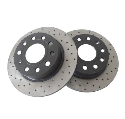 OE 95535140251 آلیاژ تیتانیوم دیسک ترمز خودرو اندازه 350 * 34MM نیمه فلزی بدون گرد و غبار